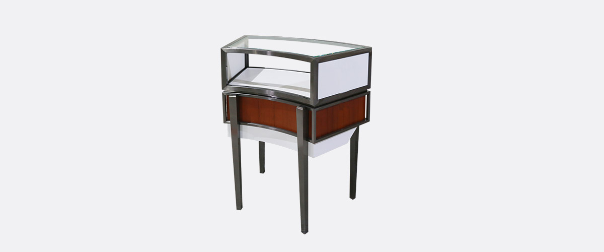 curved free combination jewelry store furniture display showcase manufacturer