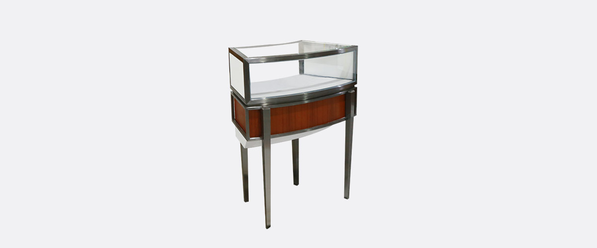 curved free combination jewelry store furniture display showcase factory