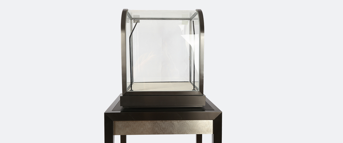 High End Classical Jewelry Display Showcase Stainless Steel Display Cabinets